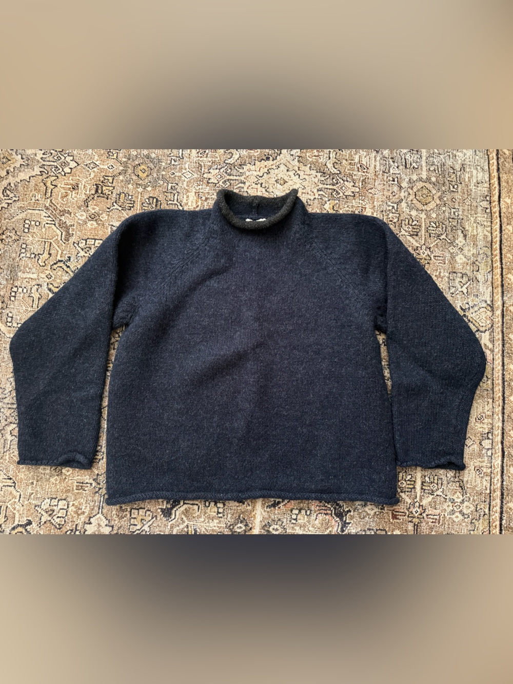 J. Crew Vintage Men's Navy Turtleneck Sweater XLT Wool